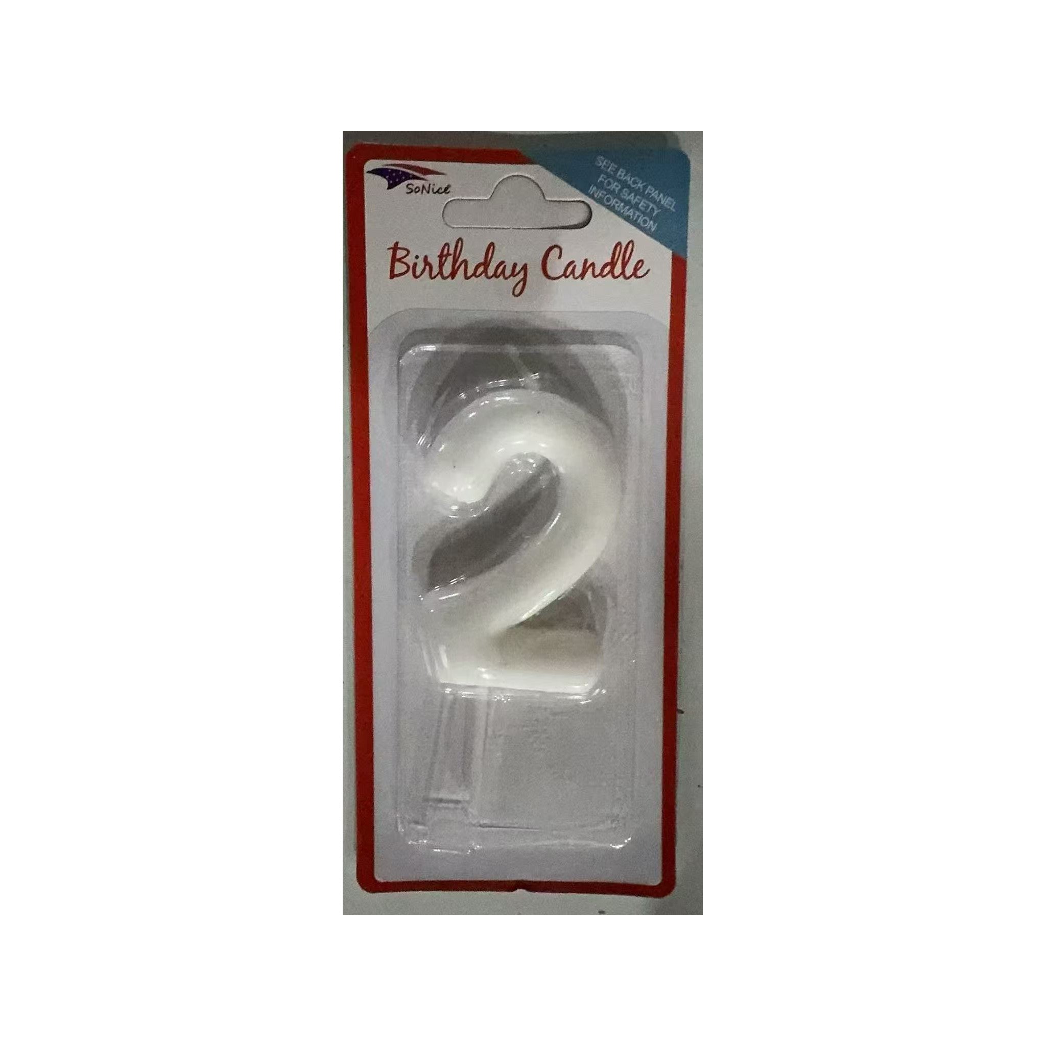 Number Candle White 2